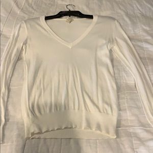White J Crew V neck